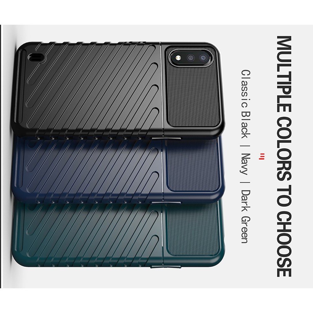 AirBags Case противоударный силиконовый чехол с усиленной защитой для Samsung Galaxy A01 Синий