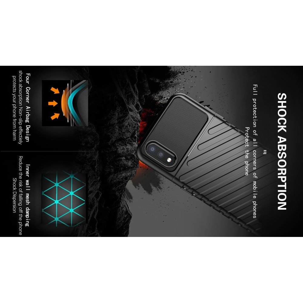 AirBags Case противоударный силиконовый чехол с усиленной защитой для Samsung Galaxy A01 Зеленый