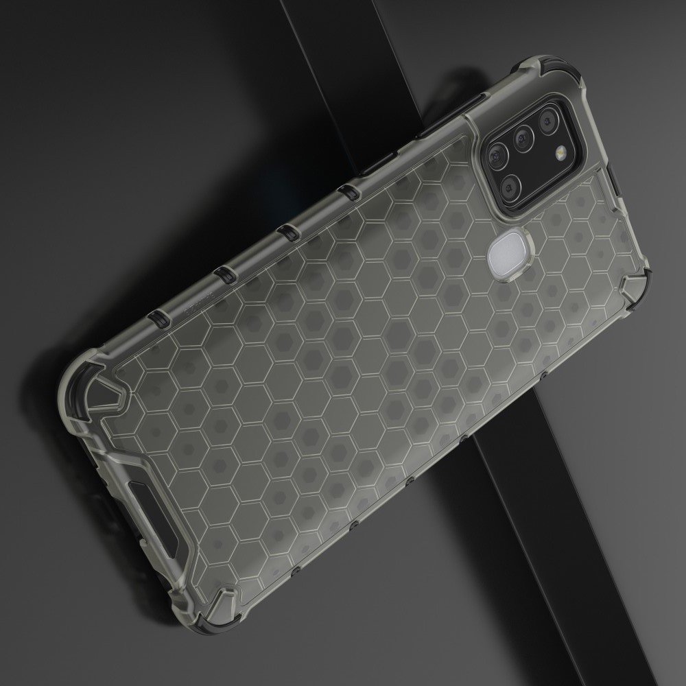 AirBags Case противоударный силиконовый чехол с усиленной защитой для Samsung Galaxy A21s Черный
