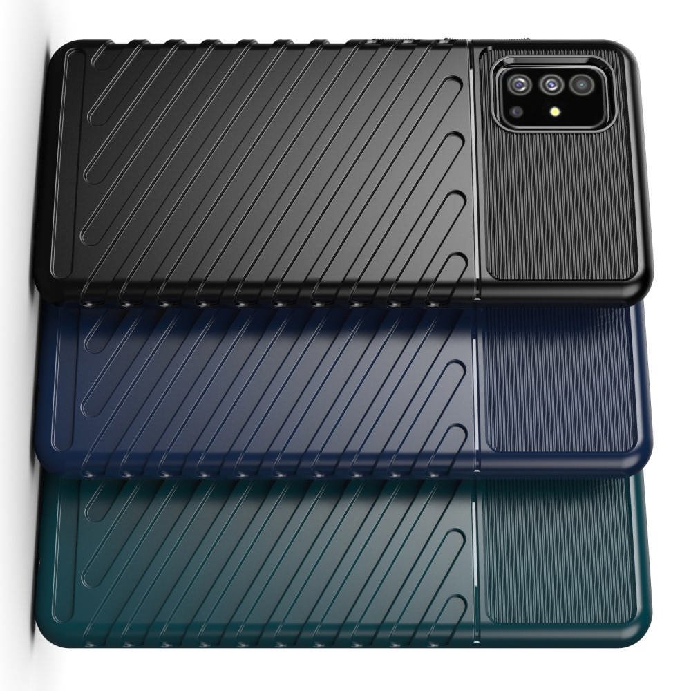 AirBags Case противоударный силиконовый чехол с усиленной защитой для Samsung Galaxy A51 Черный