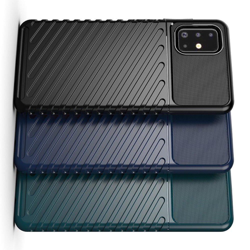 AirBags Case противоударный силиконовый чехол с усиленной защитой для Samsung Galaxy A71 Черный