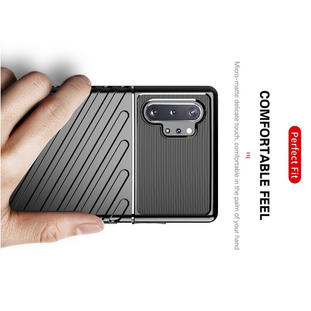 AirBags Case противоударный силиконовый чехол с усиленной защитой для Samsung Galaxy Note 10 Plus / 10+ Черный