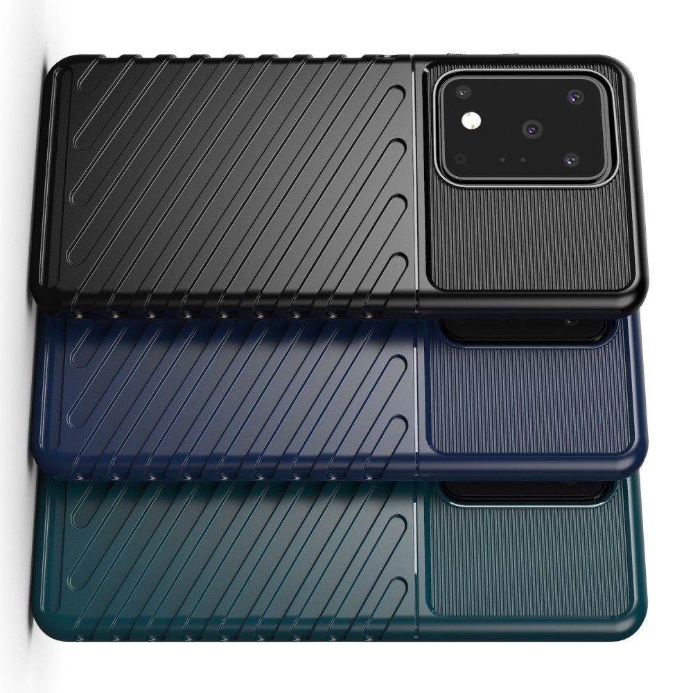 AirBags Case противоударный силиконовый чехол с усиленной защитой для Samsung Galaxy S20 Ultra Черный