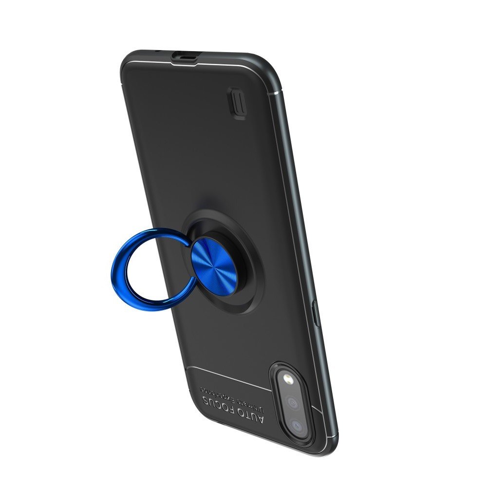 ArmaRing Двухкомпонентный чехол для Samsung Galaxy A01 с кольцом для магнитного автомобильного держателя - Синий / Черный