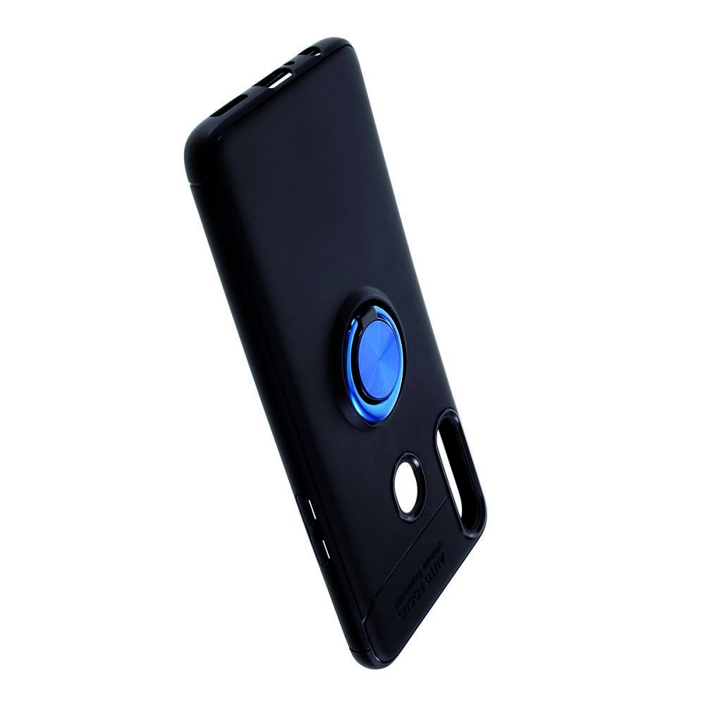 ArmaRing Двухкомпонентный чехол для Samsung Galaxy A20s с кольцом для магнитного автомобильного держателя - Синий / Черный