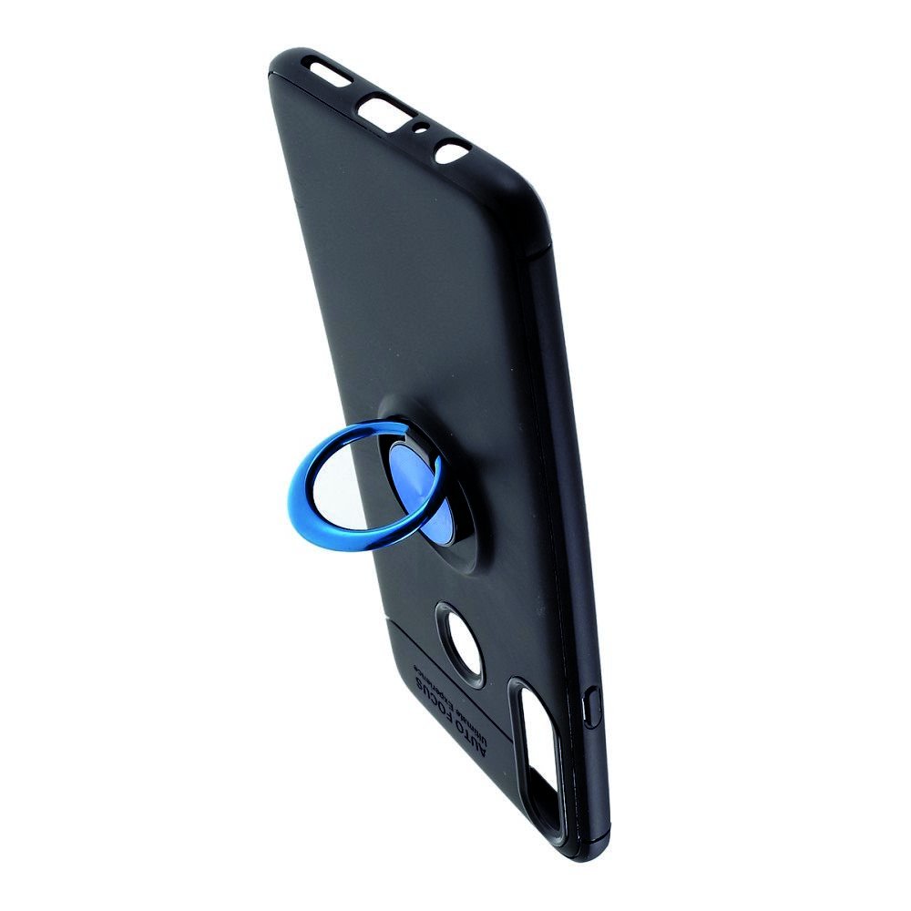 ArmaRing Двухкомпонентный чехол для Samsung Galaxy A20s с кольцом для магнитного автомобильного держателя - Синий / Черный
