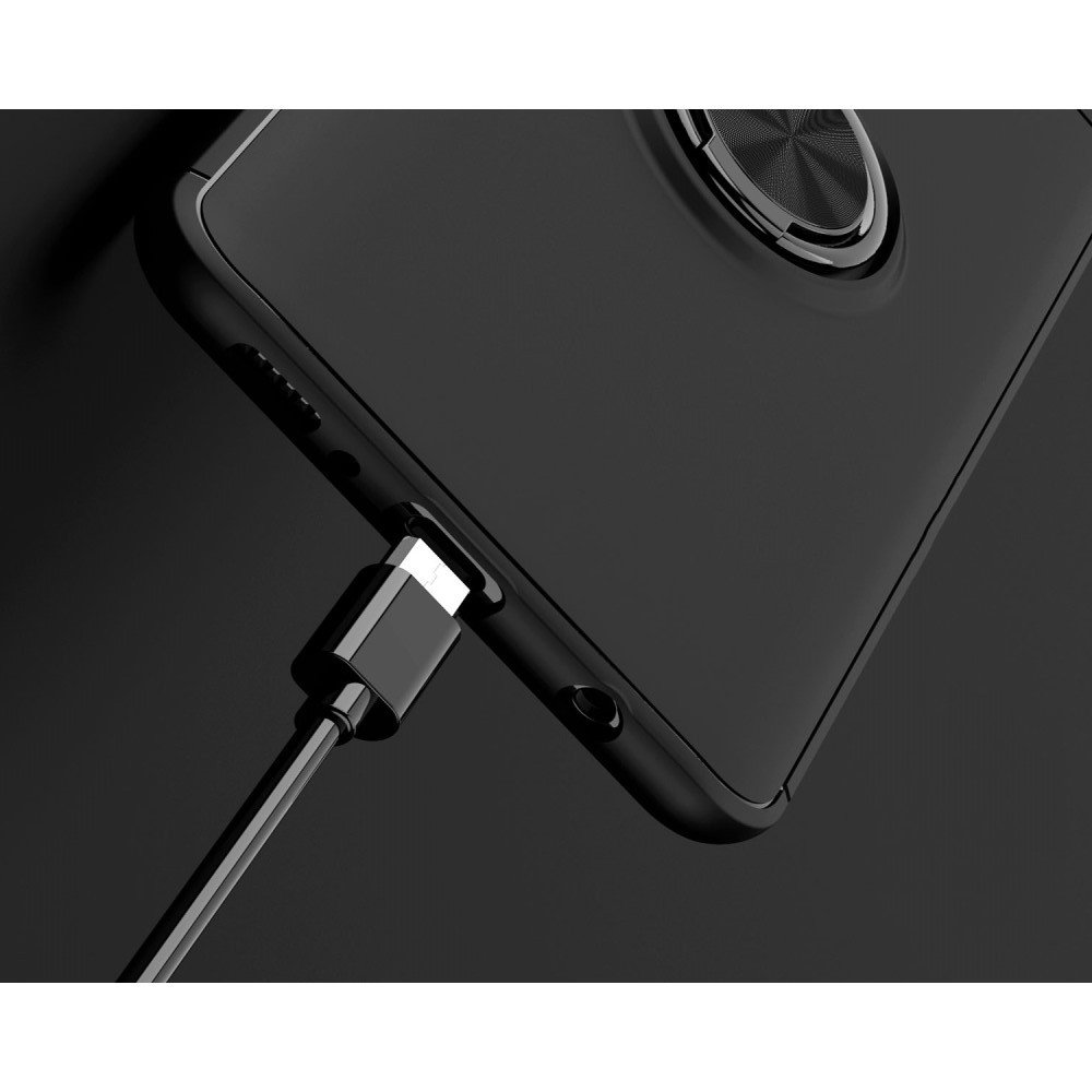 ArmaRing Двухкомпонентный чехол для Samsung Galaxy A21s с кольцом для магнитного автомобильного держателя - Синий / Черный
