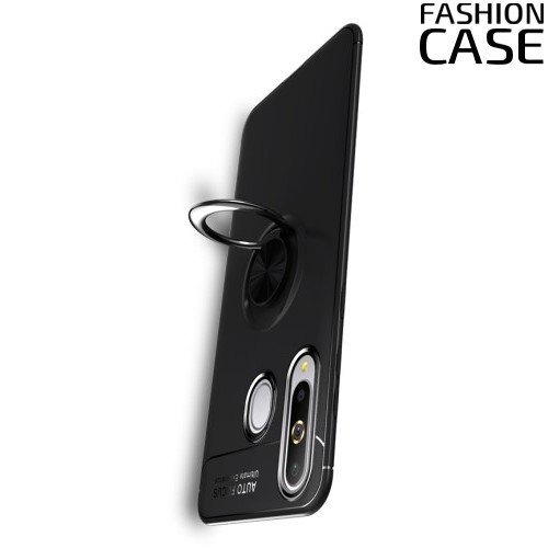 ArmaRing Двухкомпонентный чехол для Samsung Galaxy A8s с кольцом для магнитного автомобильного держателя - Черный