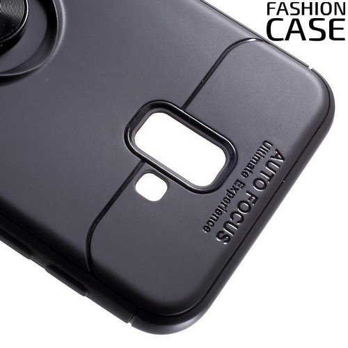 ArmaRing Двухкомпонентный чехол для Samsung Galaxy J6 Plus с кольцом для магнитного автомобильного держателя - Черный