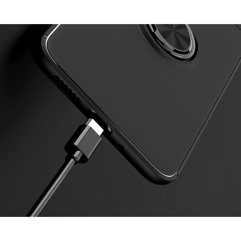 ArmaRing Двухкомпонентный чехол для Samsung Galaxy M51 с кольцом для магнитного автомобильного держателя - Черный