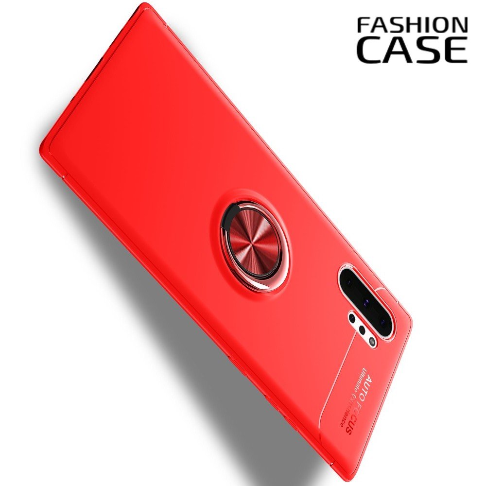ArmaRing Двухкомпонентный чехол для Samsung Galaxy Note 10+ с кольцом для магнитного автомобильного держателя - Красный