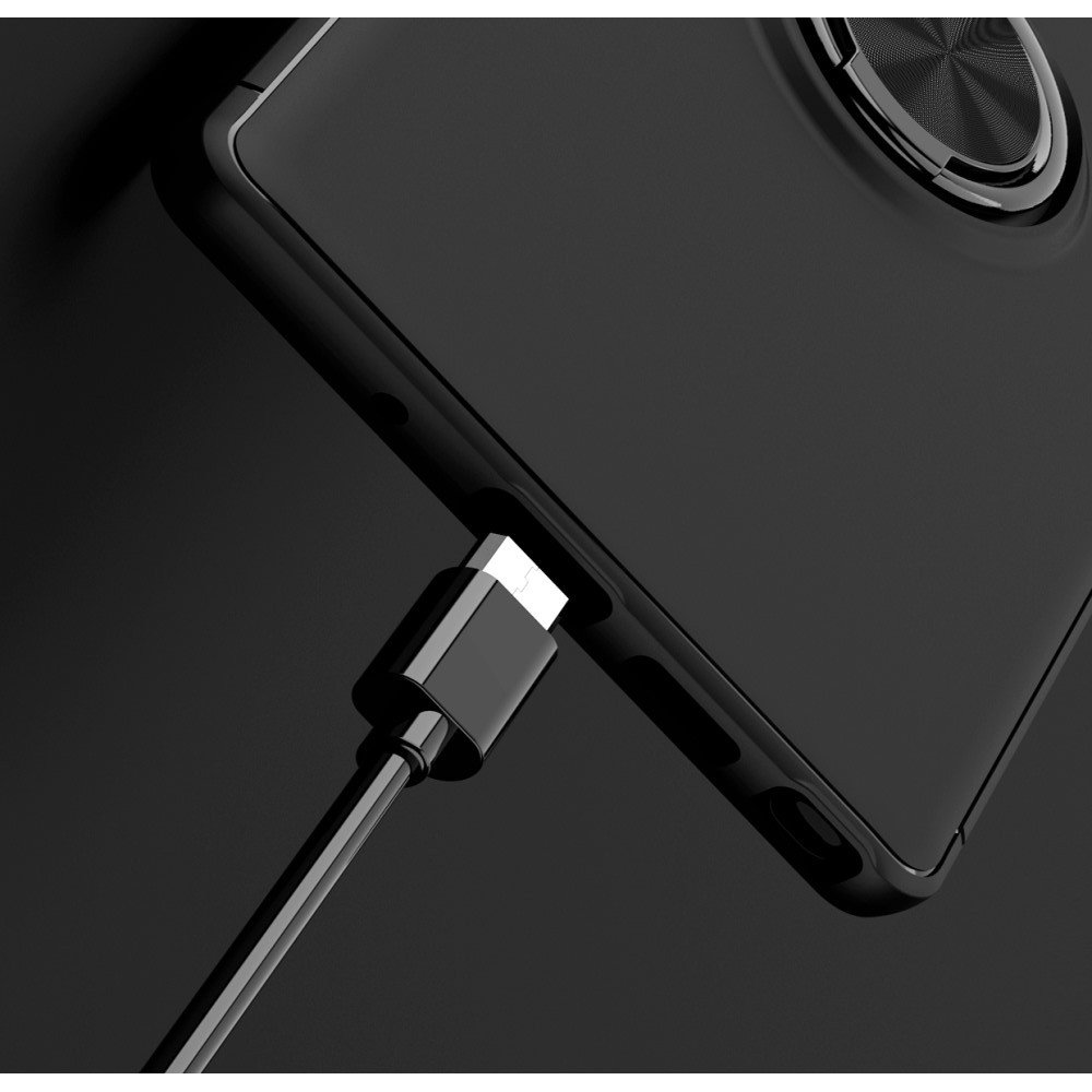 ArmaRing Двухкомпонентный чехол для Samsung Galaxy Note 20 с кольцом для магнитного автомобильного держателя - Красный / Черный