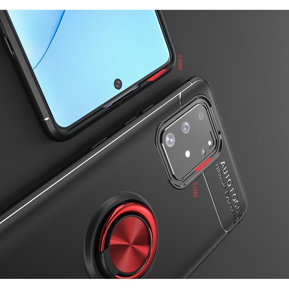 ArmaRing Двухкомпонентный чехол для Samsung Galaxy S10 Lite с кольцом для магнитного автомобильного держателя - Красный / Черный