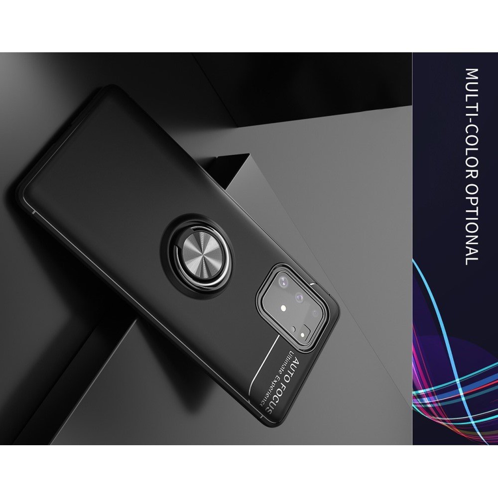 ArmaRing Двухкомпонентный чехол для Samsung Galaxy S10 Lite с кольцом для магнитного автомобильного держателя - Черный