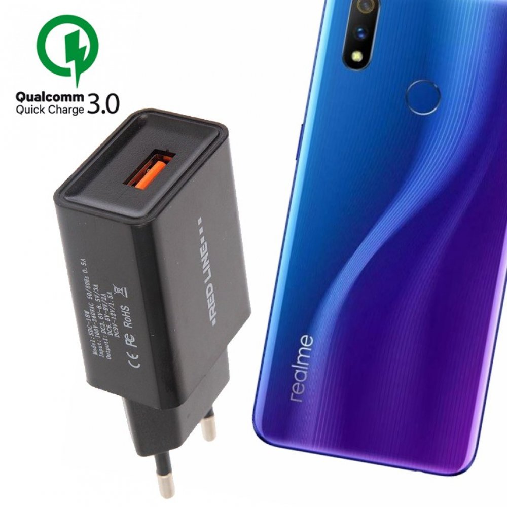 Быстрая зарядка для Realme 3 Pro Quick Сharge 3.0 | купить в  интернет-магазине Принтофон в Москве и СПб