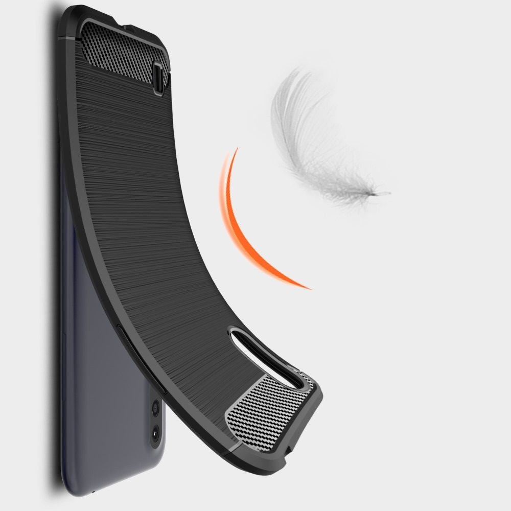Carbon Силиконовый матовый чехол для Samsung Galaxy A01 - Черный