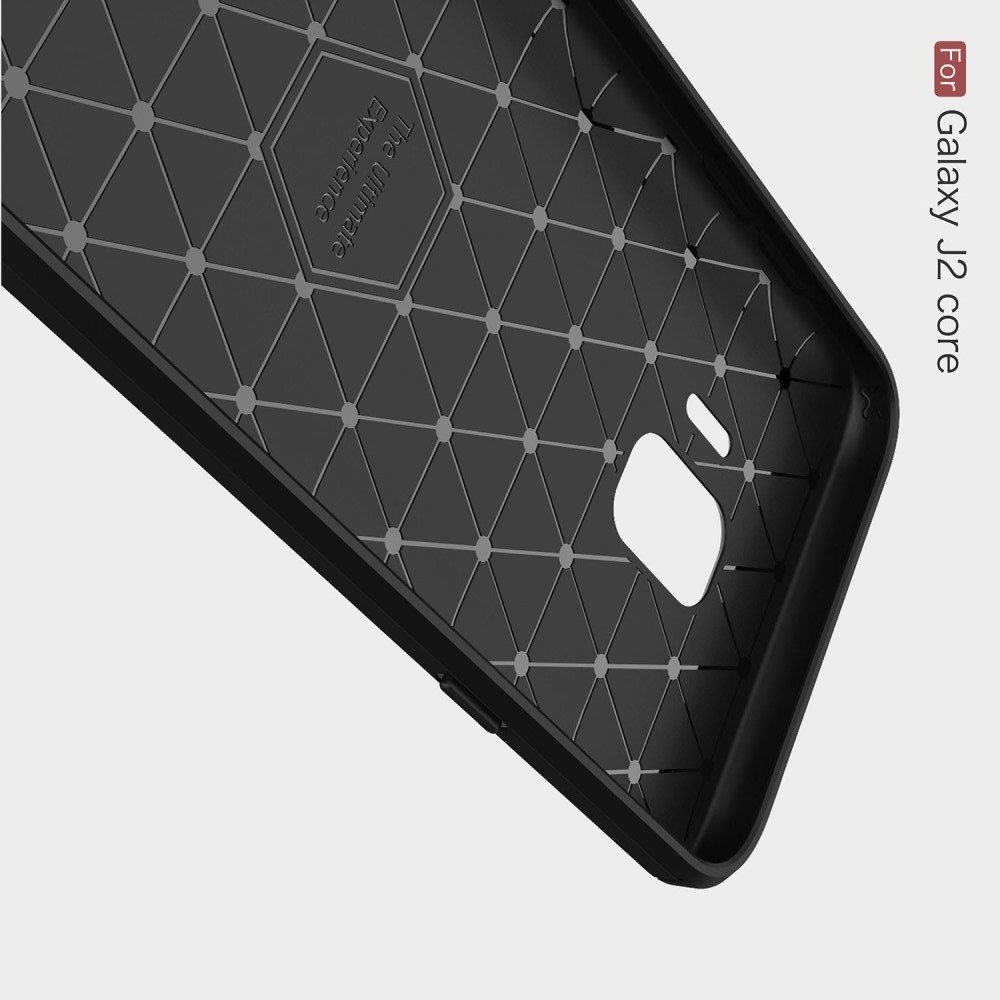 Carbon Силиконовый матовый чехол для Samsung Galaxy J2 Core (2020) - Черный