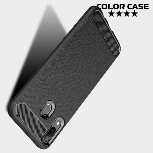 Carbon Силиконовый матовый чехол для Samsung Galaxy M20 - Черный