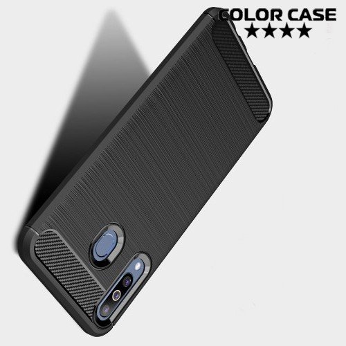 Carbon Силиконовый матовый чехол для Samsung Galaxy M30 - Черный