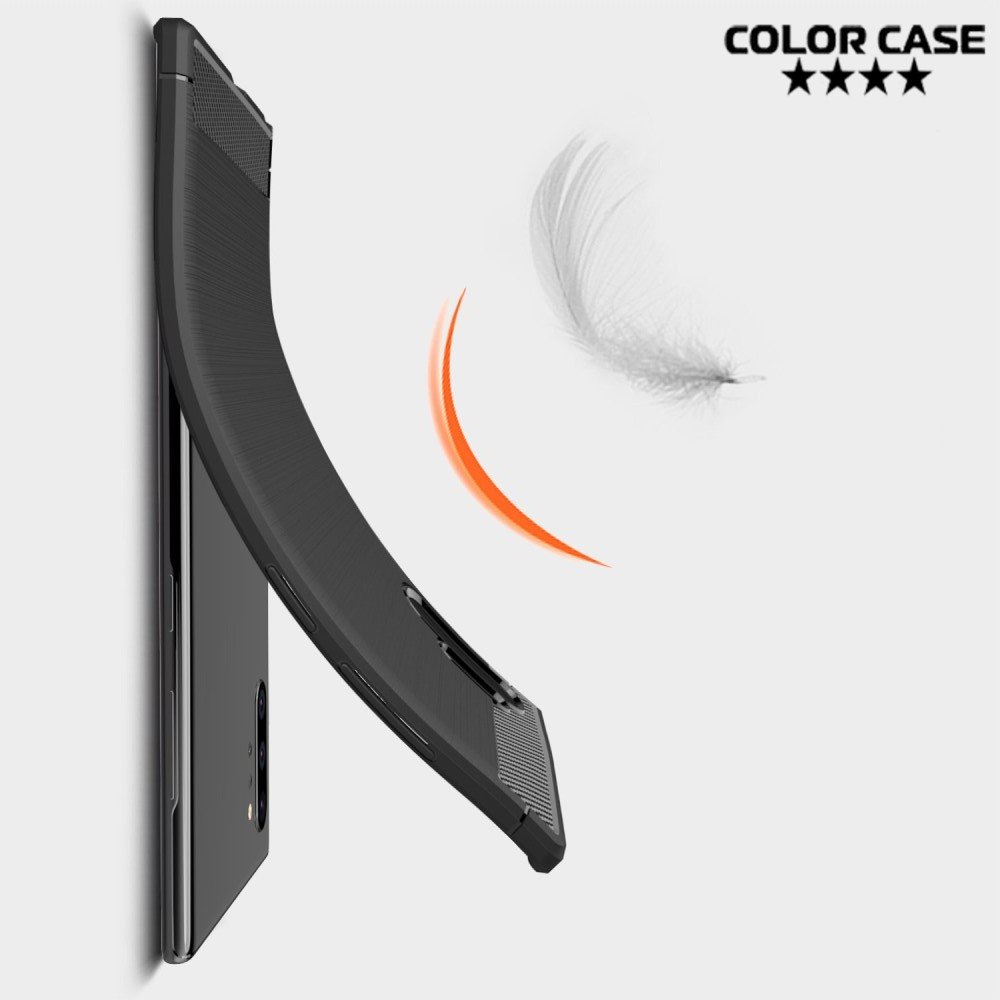 Carbon Силиконовый матовый чехол для Samsung Galaxy Note 10+ - Коралловый цвет