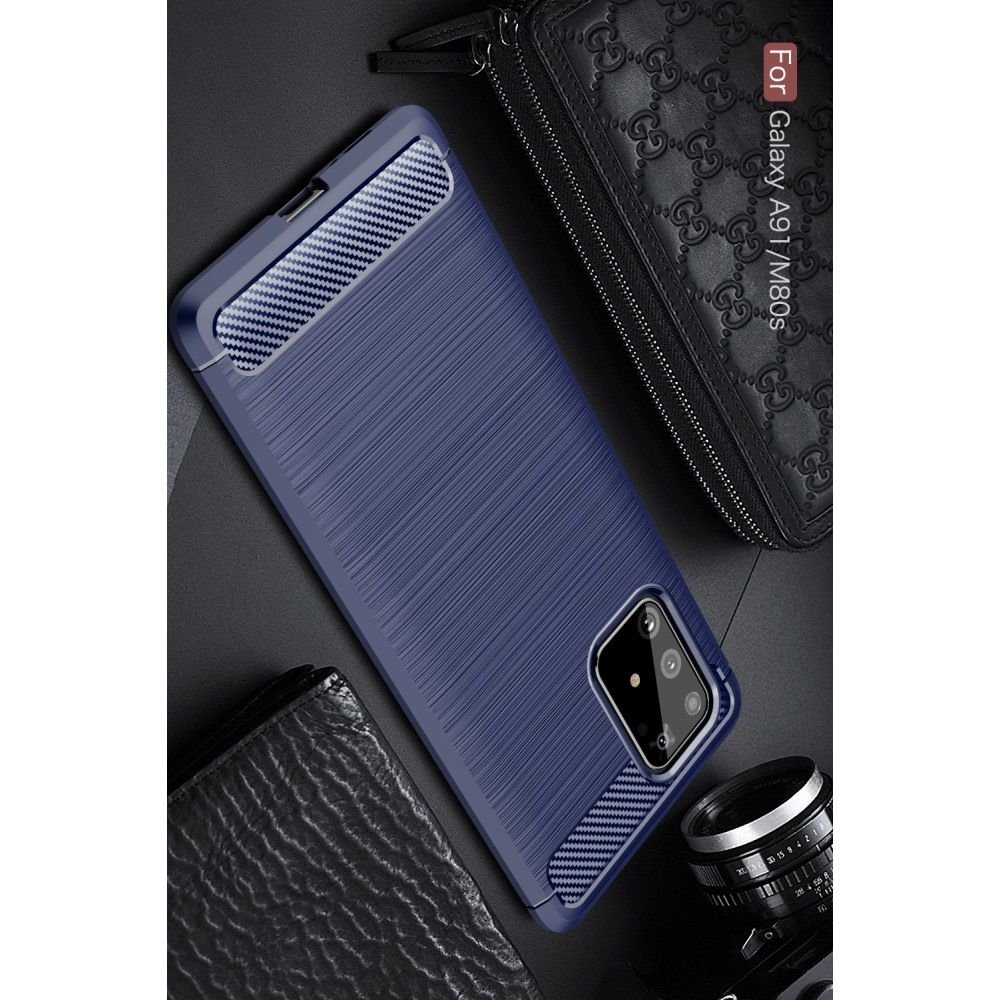 Carbon Силиконовый матовый чехол для Samsung Galaxy S10 Lite - Синий
