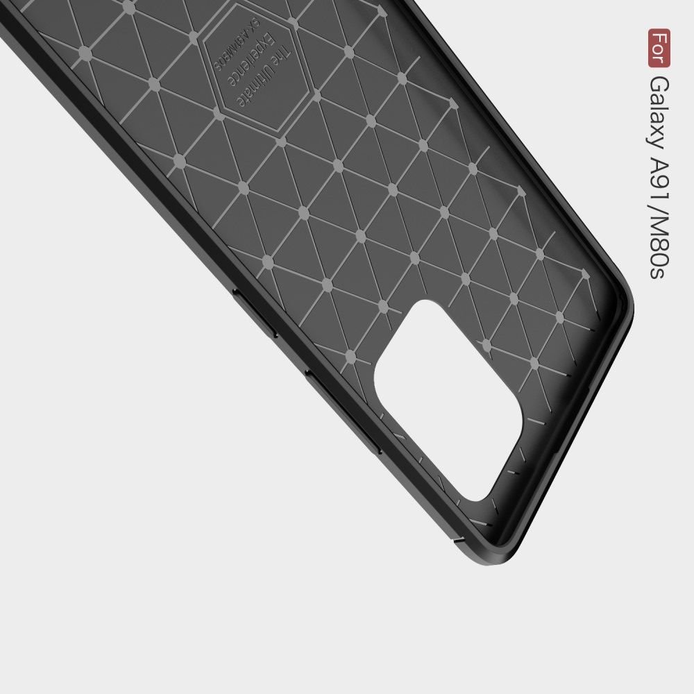 Carbon Силиконовый матовый чехол для Samsung Galaxy S10 Lite - Красный