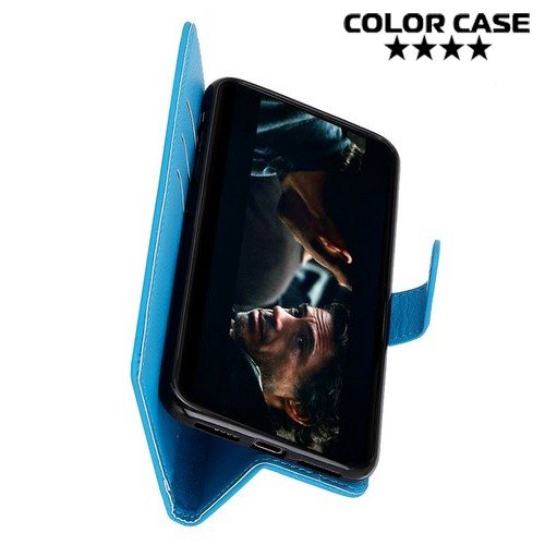 Чехол книжка для Samsung Galaxy A10e - Голубой