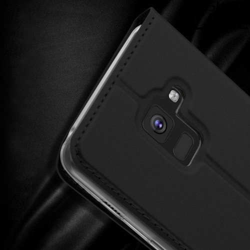 Чехол книжка для Samsung Galaxy A7 2018 SM-A730F с скрытой магнитной застежкой - Черный
