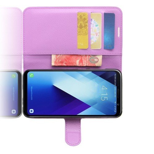 Чехол книжка для Samsung Galaxy A8 Plus 2018 - Фиолетовый