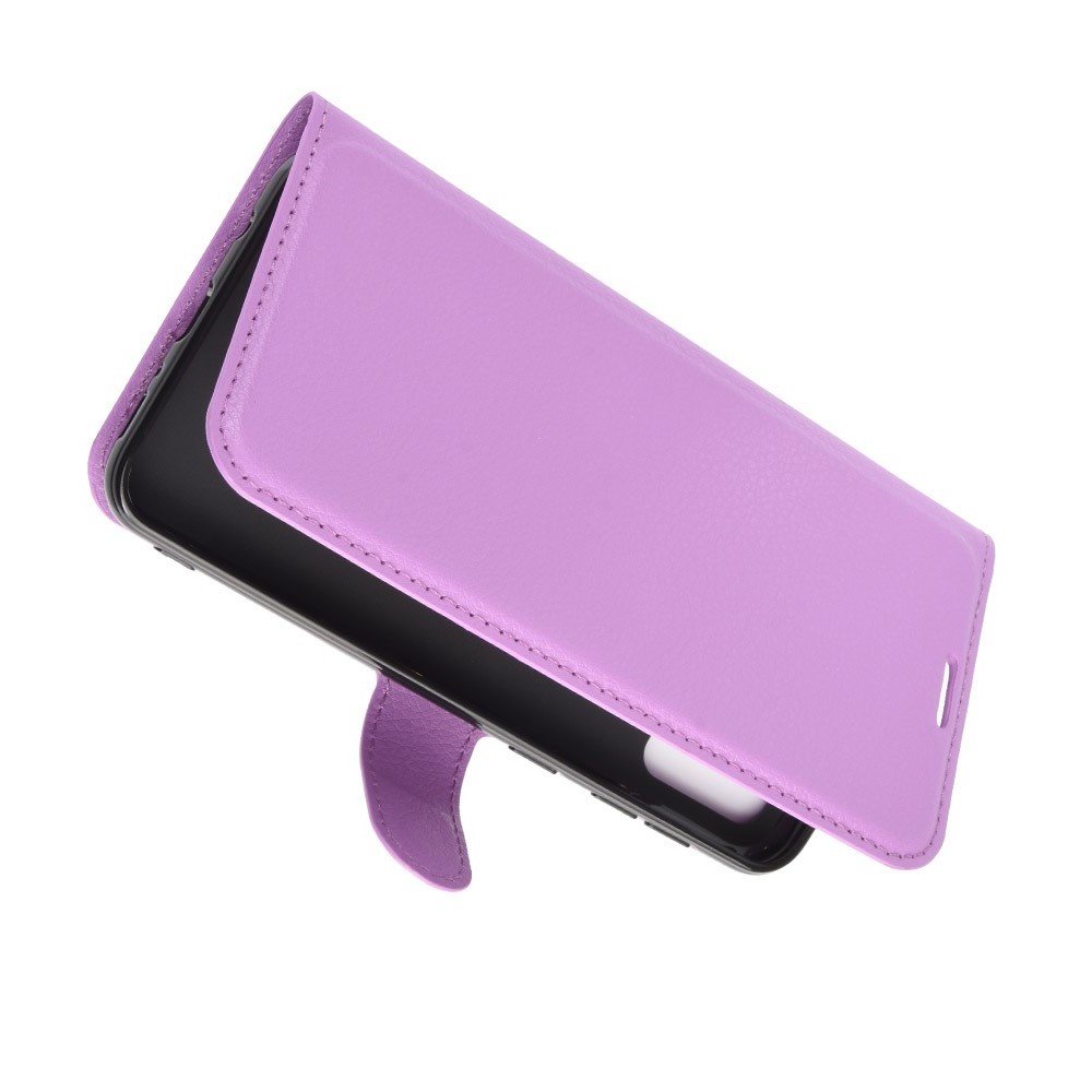 Чехол книжка для Samsung Galaxy M31 отделения для карт и подставка Фиолетовый