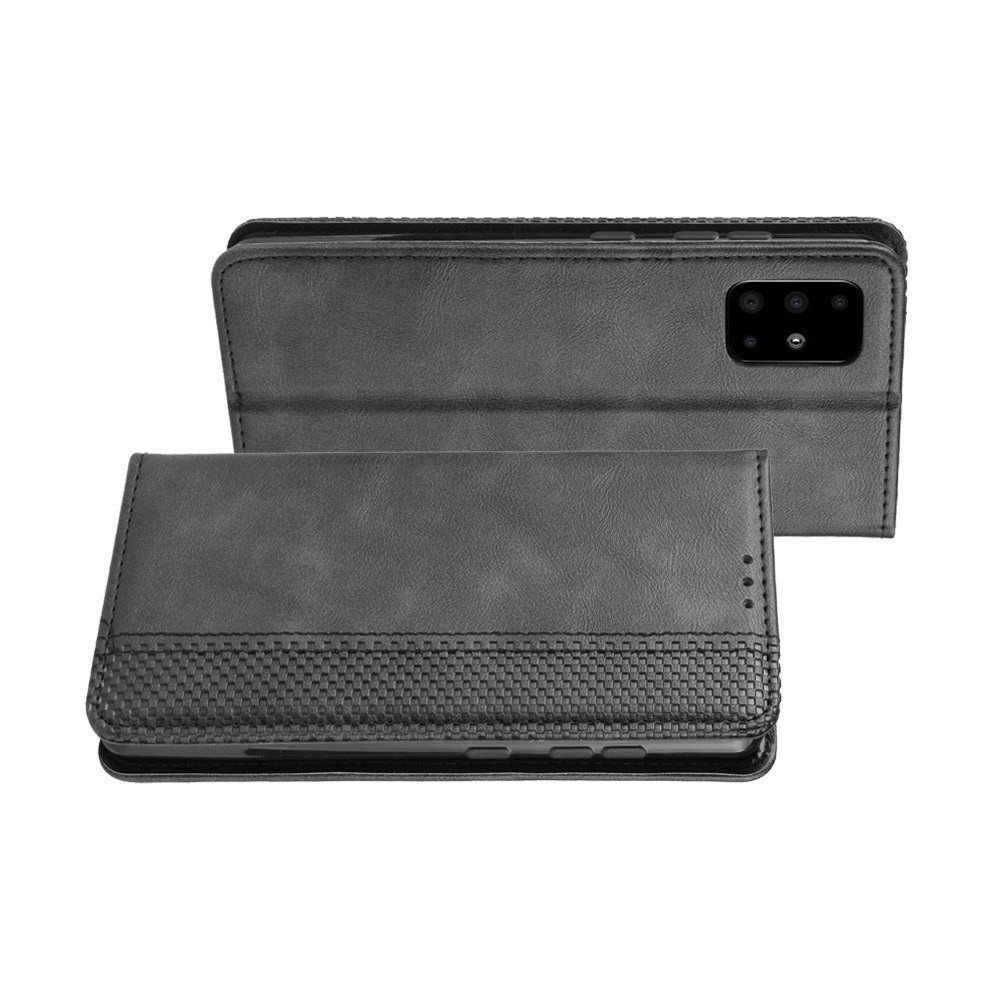 Чехол книжка для Samsung Galaxy S20 Plus с магнитом и отделением для карты - Черный