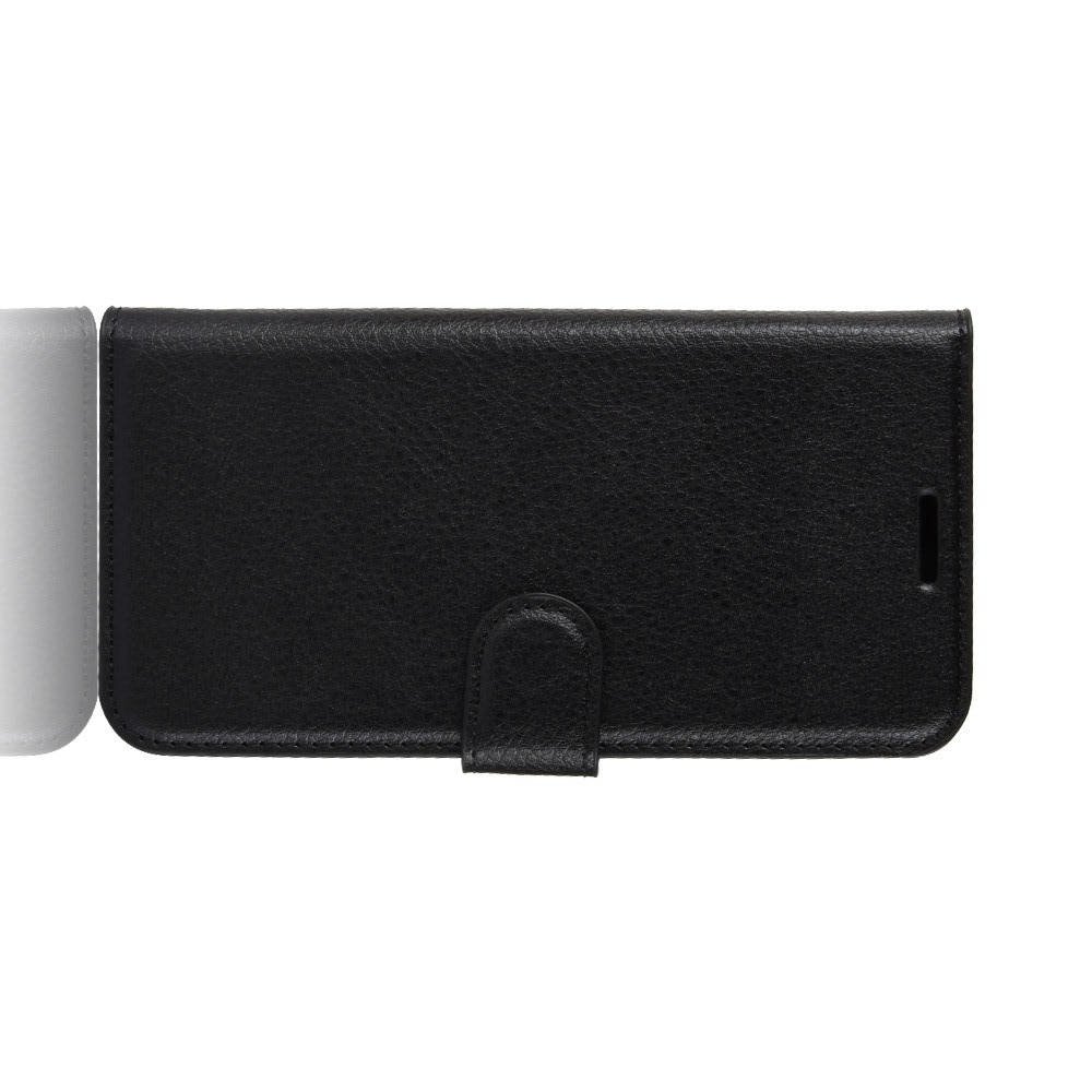 Чехол книжка кошелек с отделениями для карт и подставкой для OnePlus 7T Pro - Черный