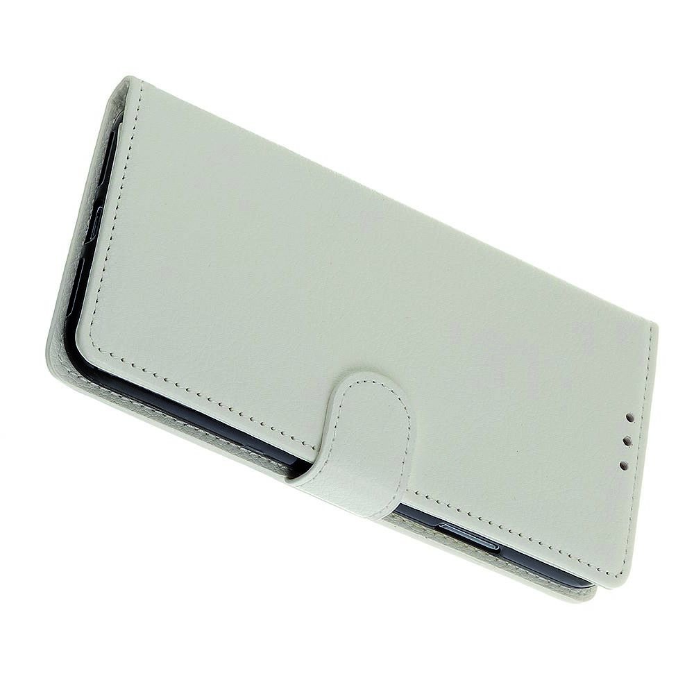 Чехол книжка кошелек с отделениями для карт и подставкой для OPPO Realme XT - Белый