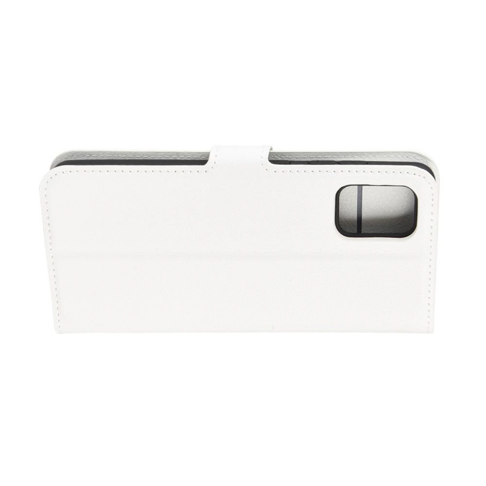 Чехол книжка кошелек с отделениями для карт и подставкой для Samsung Galaxy A51 - Белый