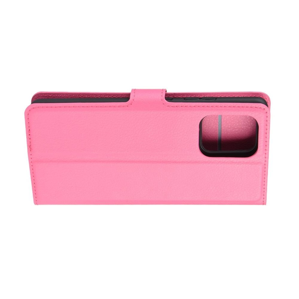 Чехол книжка кошелек с отделениями для карт и подставкой для Samsung Galaxy S10 Lite - Светло-Розовый