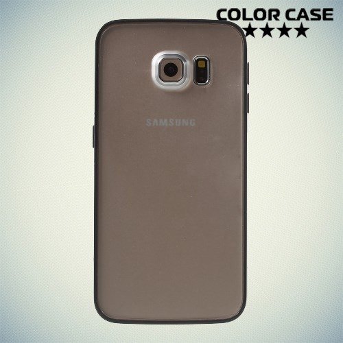 Чехол для Samsung Galaxy S6 Edge - Черный и матовый прозрачный