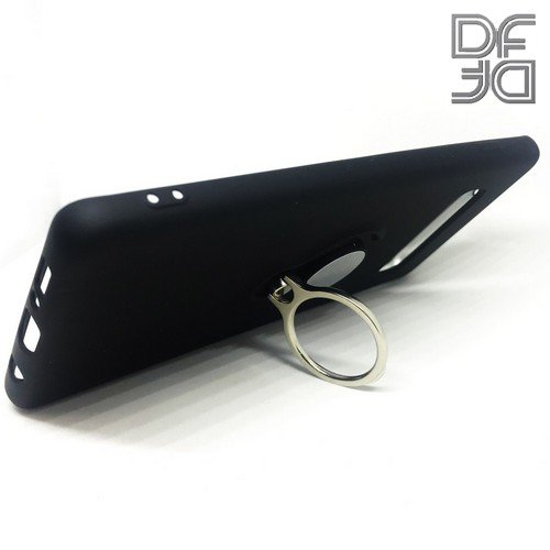 DF Силиконовый чехол с кольцом для пальца для Samsung Galaxy S10 Plus встроенный металлический лист для магнитного держателя Черный