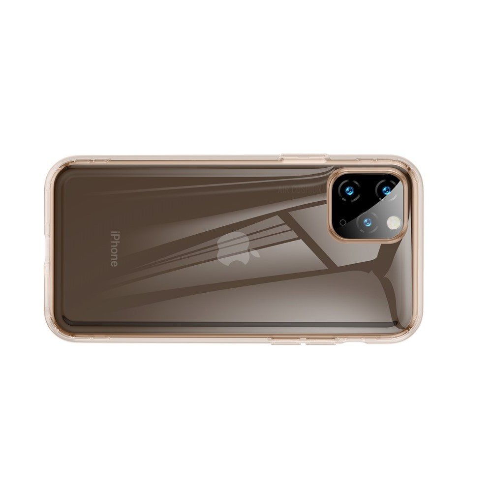 DF Ультратонкий золотой силиконовый чехол для iPhone 11 Pro