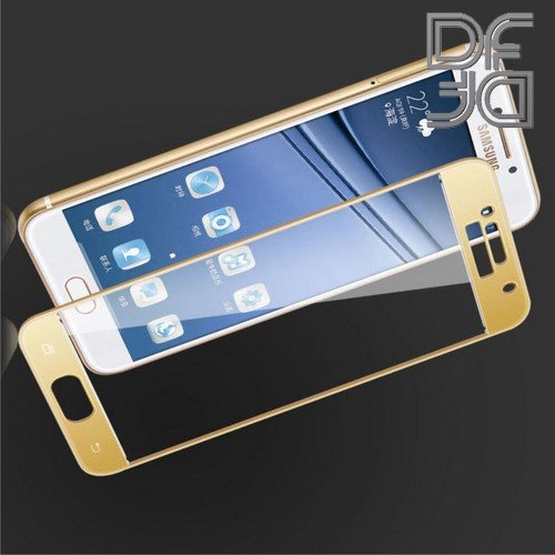 DF Защитное стекло для Samsung Galaxy A3 2017 золотое