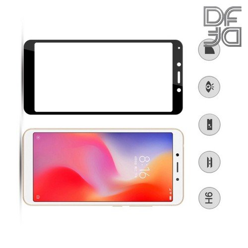 DF Защитное стекло для Xiaomi Redmi 6 / Redmi 6A черное