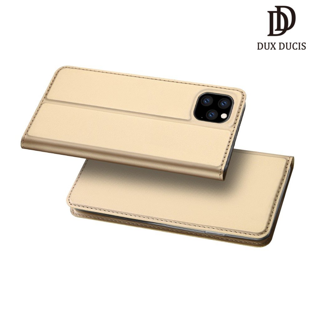 Dux Ducis чехол книжка для iPhone 11 Pro с магнитом и отделением для карты - Золотой