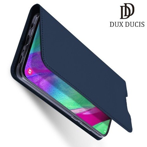 Dux Ducis чехол книжка для Samsung Galaxy A40 с магнитом и отделением для карты - Синий