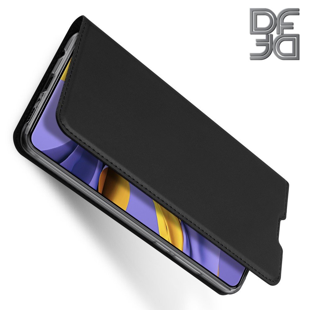 Dux Ducis чехол книжка для Samsung Galaxy A51 с магнитом и отделением для карты - Черный