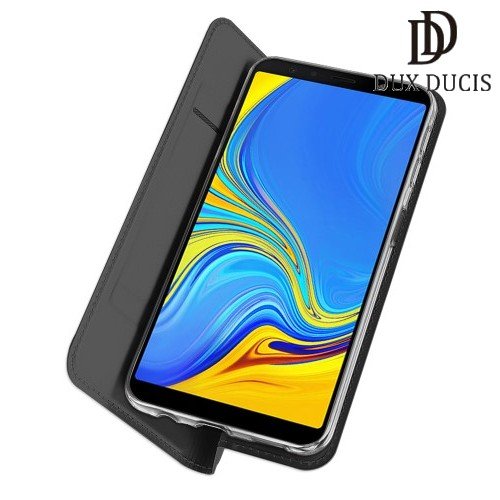 Dux Ducis чехол книжка для Samsung Galaxy A7 2018 SM-A750F с магнитом и отделением для карты - Серый