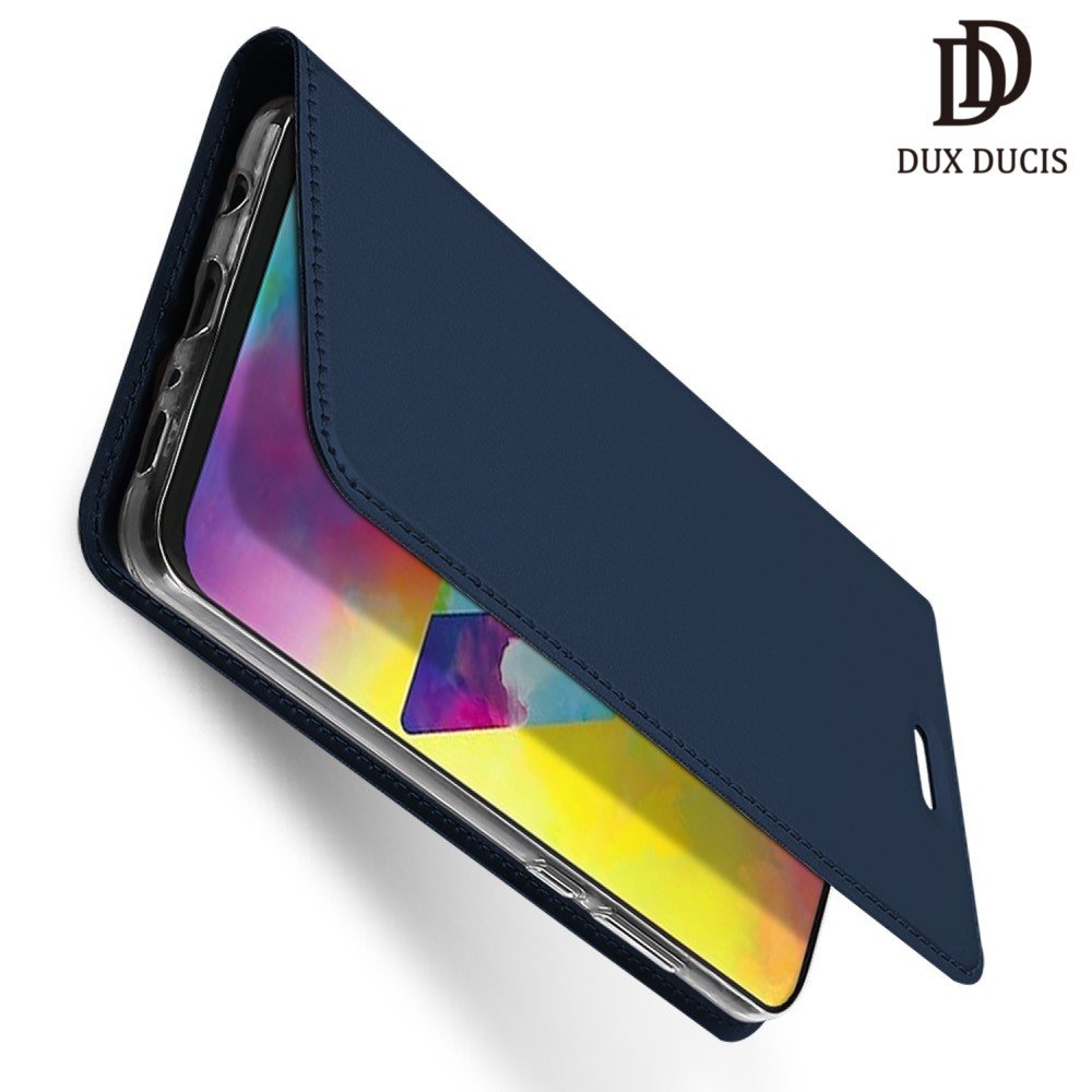 Dux Ducis чехол книжка для Samsung Galaxy M20 с магнитом и отделением для карты - Синий
