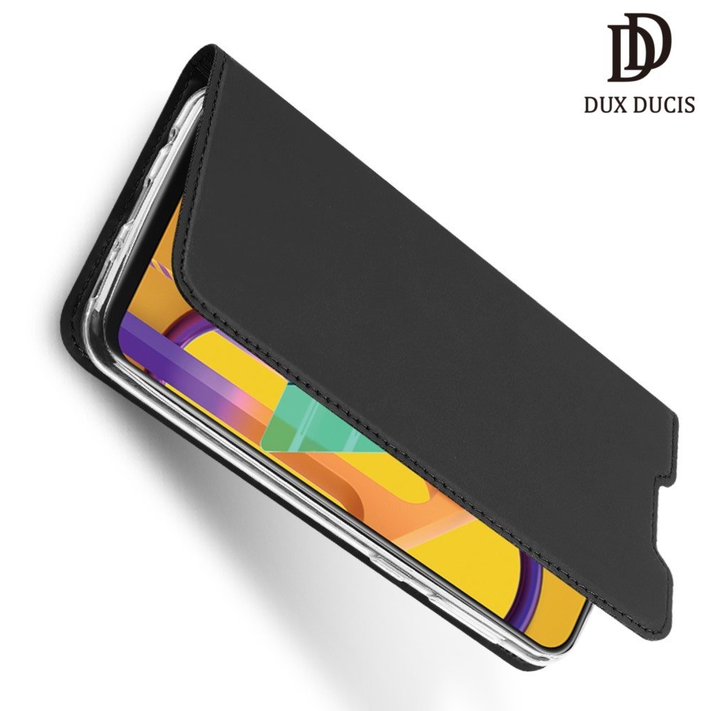 Dux Ducis чехол книжка для Samsung Galaxy M30s с магнитом и отделением для карты - Черный