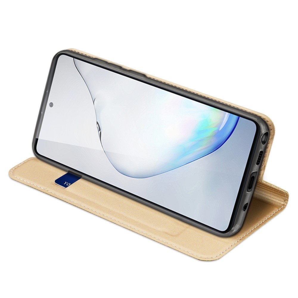 Dux Ducis чехол книжка для Samsung Galaxy Note 10 Lite и отделением для карты - Золотой