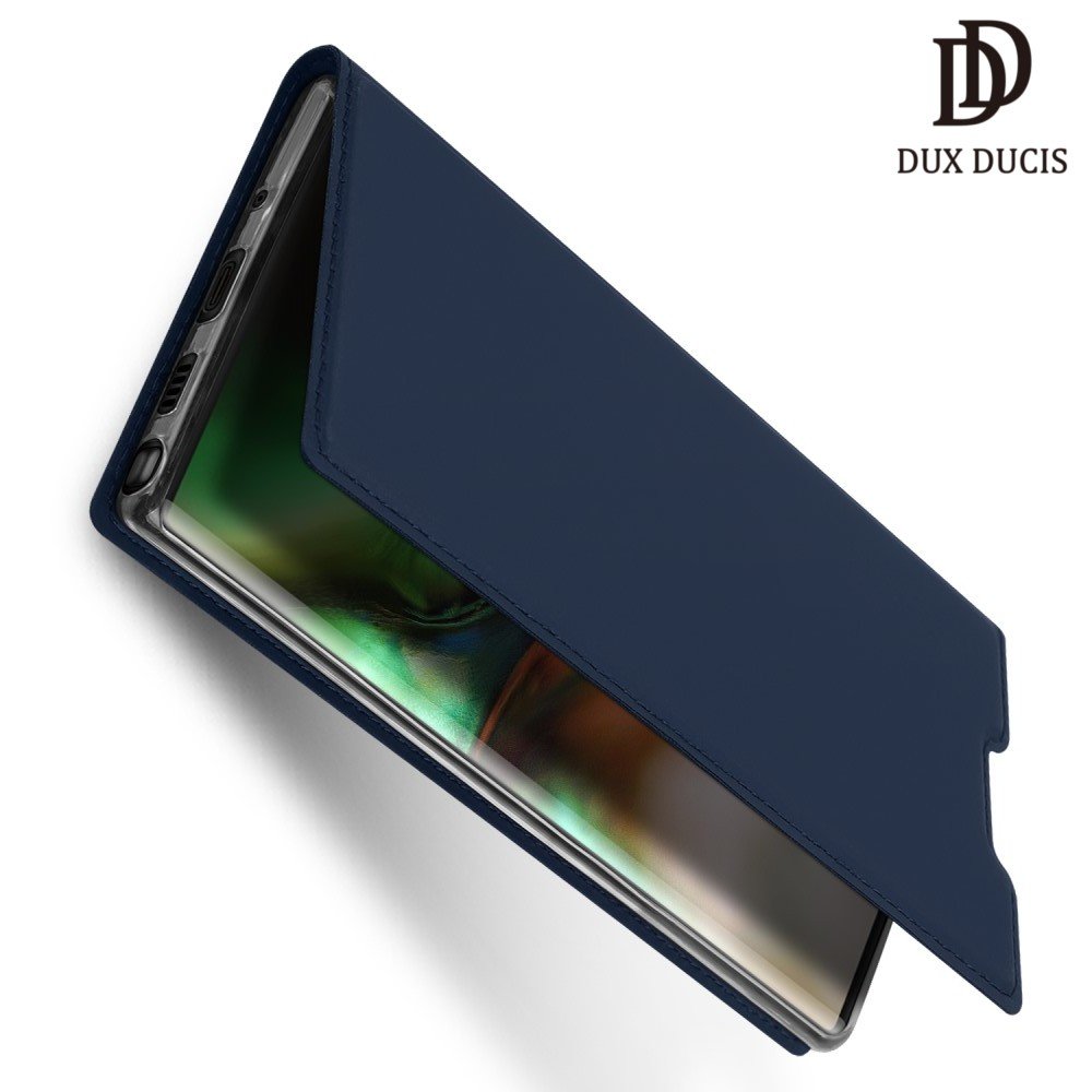 Dux Ducis чехол книжка для Samsung Galaxy Note 10 Plus с магнитом и отделением для карты - Синий