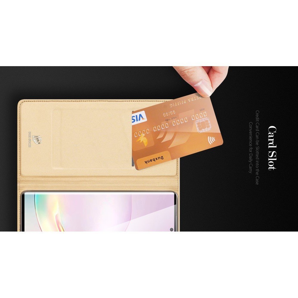 Dux Ducis чехол книжка для Samsung Galaxy Note 20 с магнитом и отделением для карты - Черный