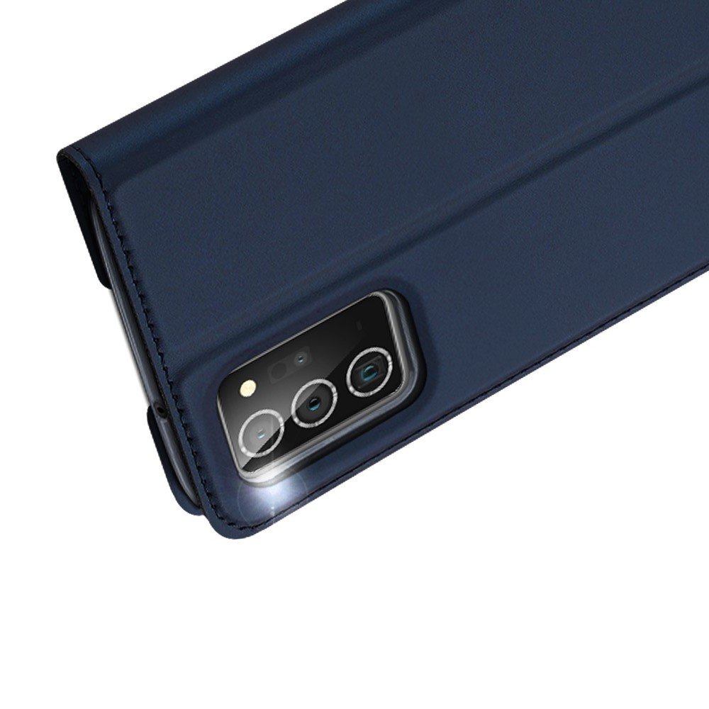 Dux Ducis чехол книжка для Samsung Galaxy Note 20 с магнитом и отделением для карты - Синий
